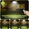 Solar Shed Lights Dual Lighting Heads Dimmable Timing Auto Sensor Turn Off Hanging Lamp IP65 Waterproof Remote Control Pendant Light For Garden Patio
