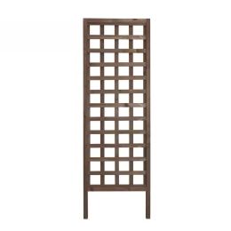 Outdoor 6-Foot Garden Trellis with Classic Lattice in Brown Pine Wood
