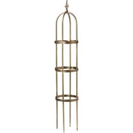 60-inch Copper Finish Steel Outdoor Garden Trellis Obelisk