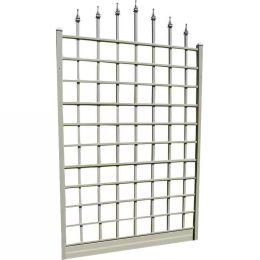 8-Foot Outdoor Garden Trellis in Mocha Brown Vinyl PVC
