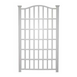 Large 8-Ft x 4.5-Ft Outdoor White Vinyl Garden Trellis Privacy Screen