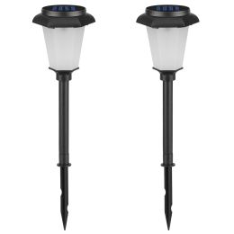 2Pcs Solar Flame Torch Light IP65 Waterproof Flickering Flame Stake Lamp Decorative Landscape Lamp For Garden Path Yard