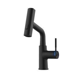 Pull-out Mixer For Hot And Cold Water Basin With Digital Display (Option: Black-General)