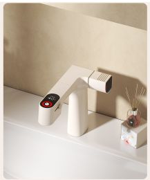 Cream Wind Basin Faucet Pull-out Type (Option: Milk white)