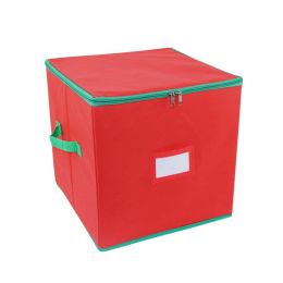 64 Grid Christmas Color Ball Storage Box Clothing Clutter Storage Box (Option: Red-33x33x33cm)