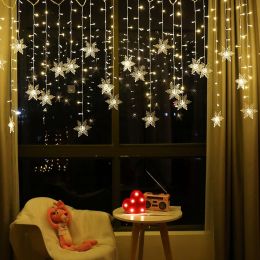 LED ice bar lamp snowflake hanging (Option: Warm white-4M-AU)