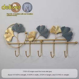 Creative Entryway Key Hook Behind Door (Option: Single round fivehook dark)