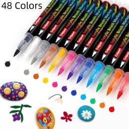 Soft Head Acrylic Marker Pen Opaque Color (Option: 48 Colors)