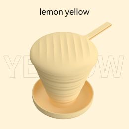 Silicone Washing Cup Makeup Foldable And Portable Beauty Tools Cleaning Device (Option: Lemon Yellow)