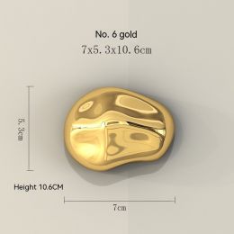 Stone Ornaments Abstract Decorations Creative Background Wall (Option: 7cm Gold No 6)
