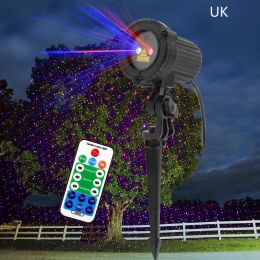 Outdoor waterproof laser light garden lawn light (Option: Black-UK)