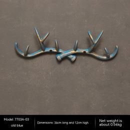 Creative Entryway Key Hook Behind Door (Option: Antler blue)