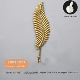 Creative Entryway Key Hook Behind Door (Option: Evergreen leaf gold)