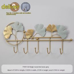 Creative Entryway Key Hook Behind Door (Option: Single round fivehook grey)