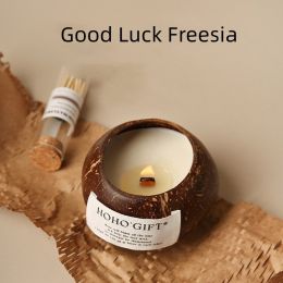 Coconut Aromatherapy Candle Gift Box (Option: Good Luck Freesia)