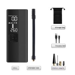 22 Cylinder Car Electric Car Multifunction Portable Wireless Car Inflation Of Tire Tools (Option: P002 4000 MA-Black English Version)