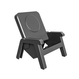 Bracket Loudspeaker Small Chair Wireless Charger (Option: Black-10W Android Port)