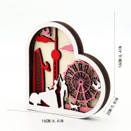 Valentine's Day Ferris Wheel Shape Decoration (Option: QR 23007-16x2x16)