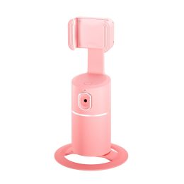 Automatic Face Tracking Selfie Stick Mobile Phone Holder 360 Rotation (Option: Pink-ABS)