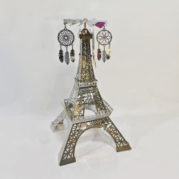 Paris Tower Aromatherapy Revolving Scenic Lantern Rotating Candlestick (Option: Silver Dreamcatcher Ornaments)