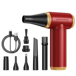 Mini Fan Handheld Wireless Car Dust Blower (Option: Y01 Red-USB)