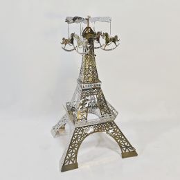 Paris Tower Aromatherapy Revolving Scenic Lantern Rotating Candlestick (Option: Silver Trojan Horse Ornaments)