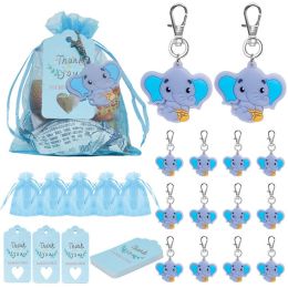 Elephant Party Theme Birthday Party Scene Layout Decoration Suit (Option: Baby Boy Blue 30 Pack)