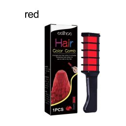 Temporary Hairdressing Comb Mild, No Hair Damage, No Scalp Damage, Easy To Change Hair Color (Color: Red)