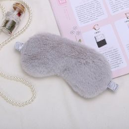 Home Fashion Sleep Plush Eye Mask (Option: Gray)
