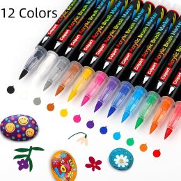 Soft Head Acrylic Marker Pen Opaque Color (Option: 12 Colors)