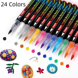 Soft Head Acrylic Marker Pen Opaque Color (Option: 24 Colors)