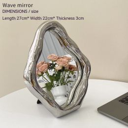 Irregular Retro Dresser Mirror Decoration Ornaments (Option: Silver Electroplated)