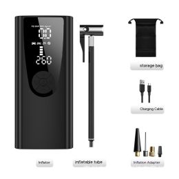 22 Cylinder Car Electric Car Multifunction Portable Wireless Car Inflation Of Tire Tools (Option: P005 6000 MA-Black English Version)