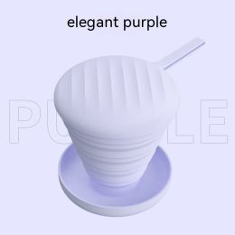 Silicone Washing Cup Makeup Foldable And Portable Beauty Tools Cleaning Device (Option: Elegant Purple)