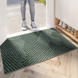 Nordic PVC Wire Ring Entrance Door Mat (Option: Geometric Space Green-80x120cm)
