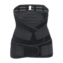 Women's Postpartum Three-in-one Belly Band (Option: Black-XL)